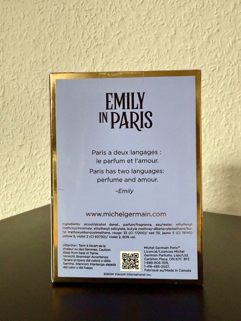 Michel Germain Emily in Paris Eau de Parfum 30ml (Category: Fragrance & Deodorants) located in Cebu City. Submitted by synpb13 (Listing ID 1404112903, Image 2). Description: - 30ml - Purchases in Germany - Sealed.