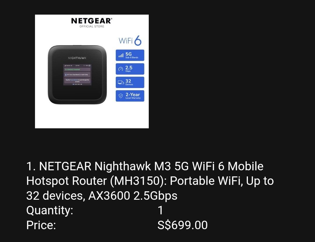 NETGEAR Nighthawk M3 5G WiFi 6 Mobile Hotspot Travel Router (M5 M6 ...