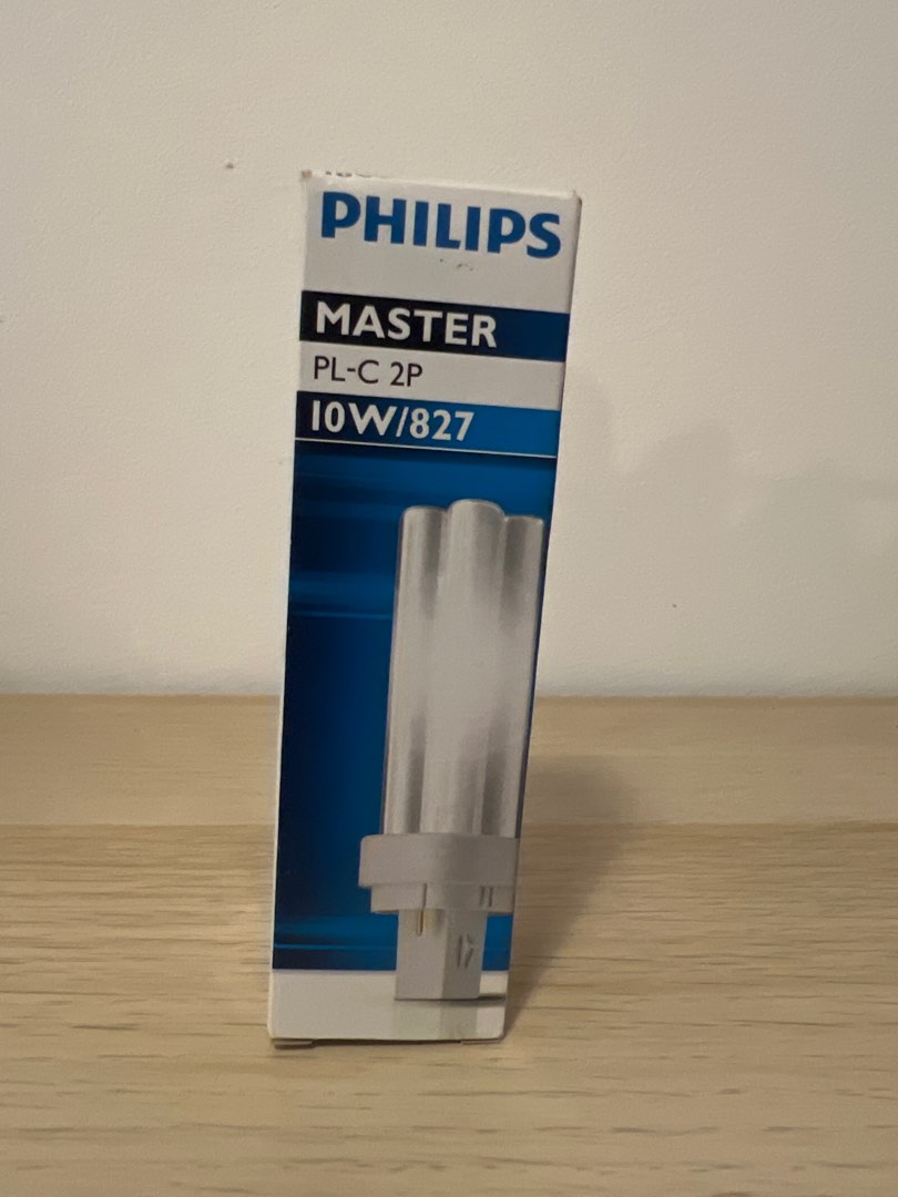 Master Pl Philips Master PL-C 2P 10W/827 Light Bulb, Furniture & Home Living ...
