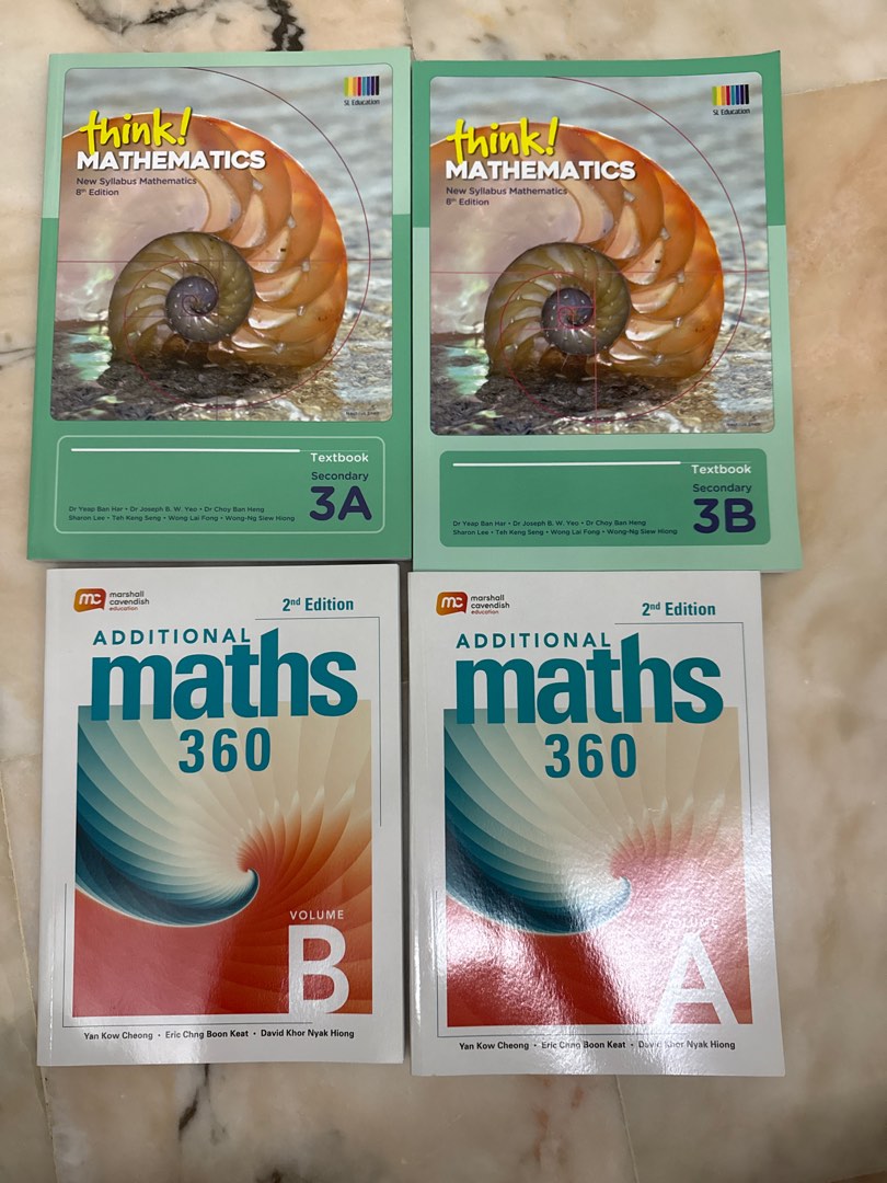 Think! Mathematics 3A & 3B + Additional Maths 360 A & B, Hobbies & Toys ...