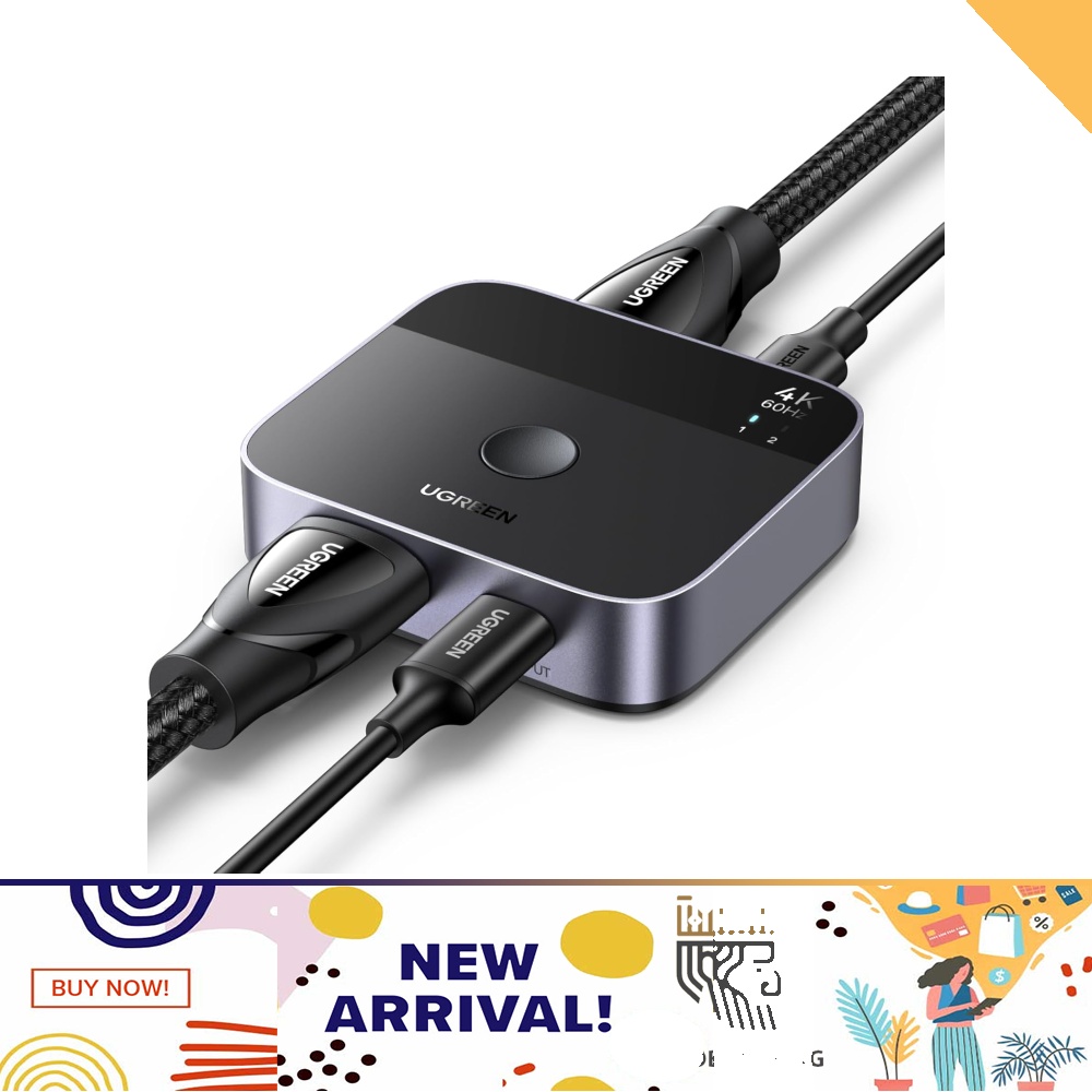 UGREEN USB C & HDMI Switch 2-in-1 - 4K@60Hz Switcher For Laptops, Gaming Consoles & Mobile Devices