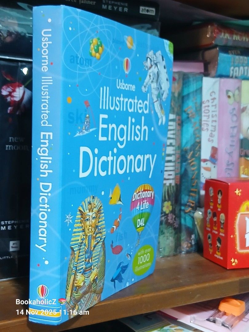 Usborne Illustrated English Dictionary (Category: Children's Books) located in Antipolo. Submitted by bookaholicz_dettori (Listing ID 1404022594, Image 2). Description: Usborne Illustrated English Dictionary -flexibound -preloved-VGC -with over 1000 colored illustrations -kindly check the comment section on our f@ceb0○k page 'BookaholicZ' for more pictures/ video of the book. •MOP: Gcash/Bank transfer •No SCO / No COD •Payment first •Pm for queri