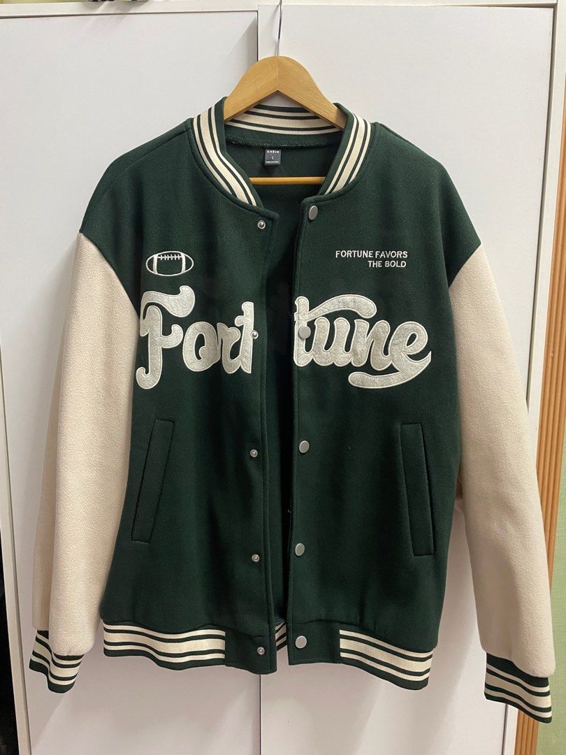 Varsity jacket (Category: Coats, Jackets and Outerwear) located in Kuala Lumpur. Submitted by jaswerrr (Listing ID 1404040625, Image 1). Description: Size L fit XL Worn once Can offer, clear item.