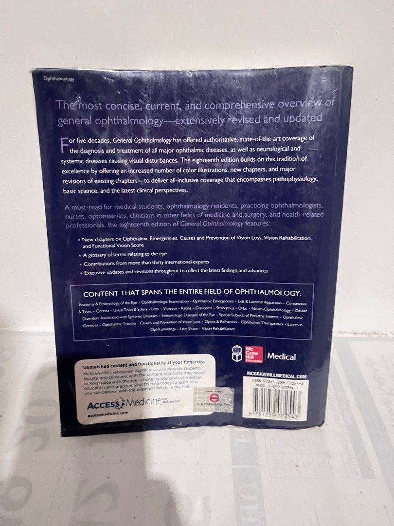 Vaughan & Asbury's General Ophthalmology 18th Edition (Category: Textbooks) located in Manila. Submitted by blootoosh (Listing ID 1404102100, Image 2). Description: .