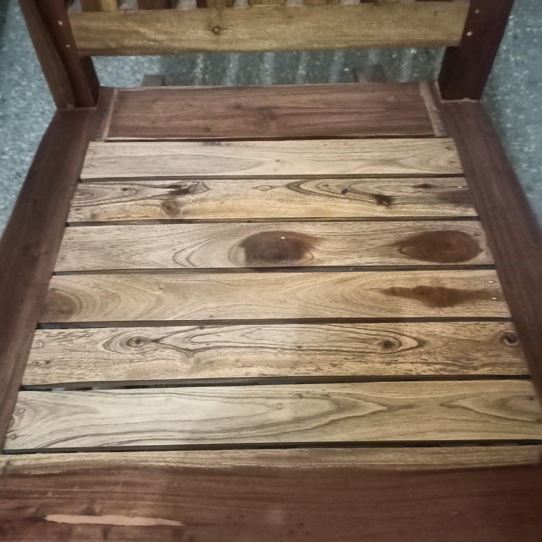 Wooden Rocking Chair (Category: Chairs) located in Makati City. Submitted by jayselle78 (Listing ID 1404054485, Image 3). Description: sturdy mahogany light varnish .
