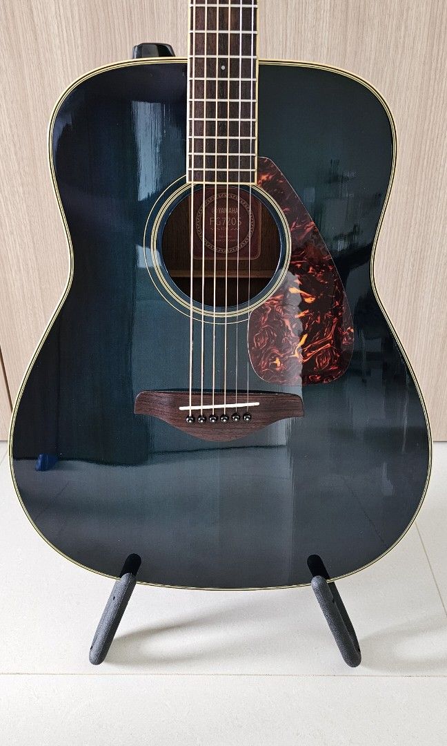 Yamaha FG720S OBB Oriental Blue Burst Solid Top Steel String Acoustic ...