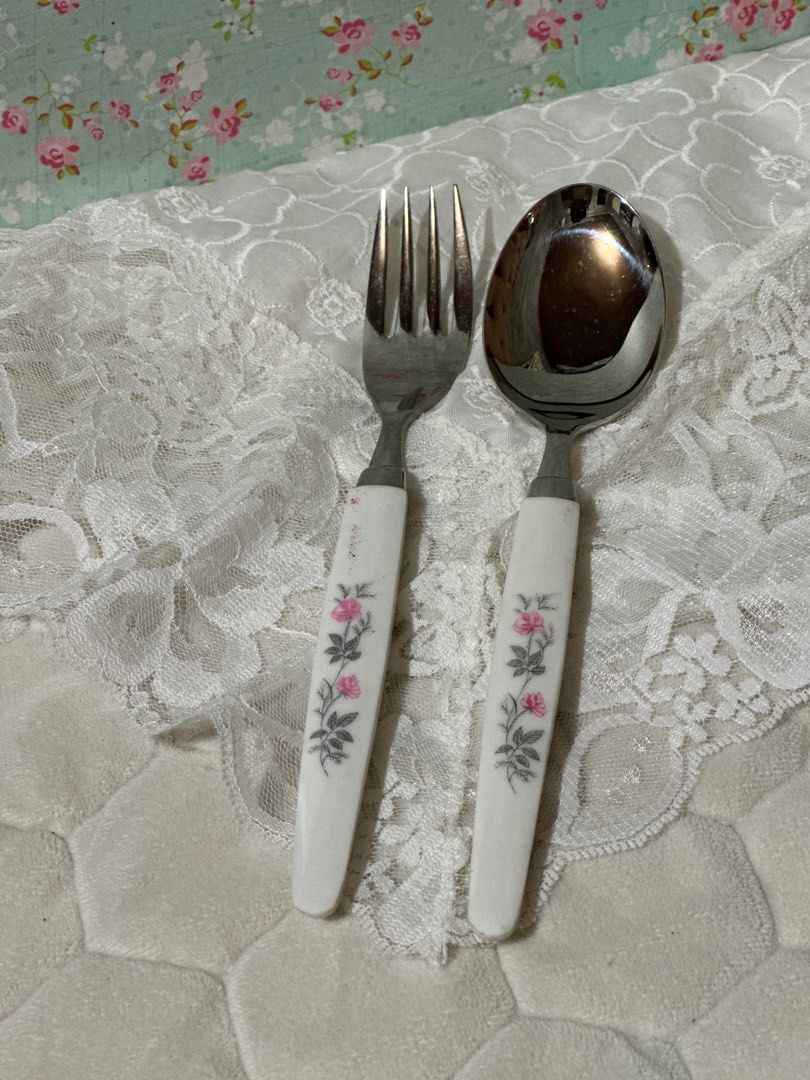 1 pair Lucky Wood Spoon & Fork w/ Melamine Handle (Category: Dinnerware & Cutlery) located in Davao. Submitted by favoritepreloved (Listing ID 1404345839, Image 1). Description: ❤️ Stainless steel material ❤️ Made in Japan.