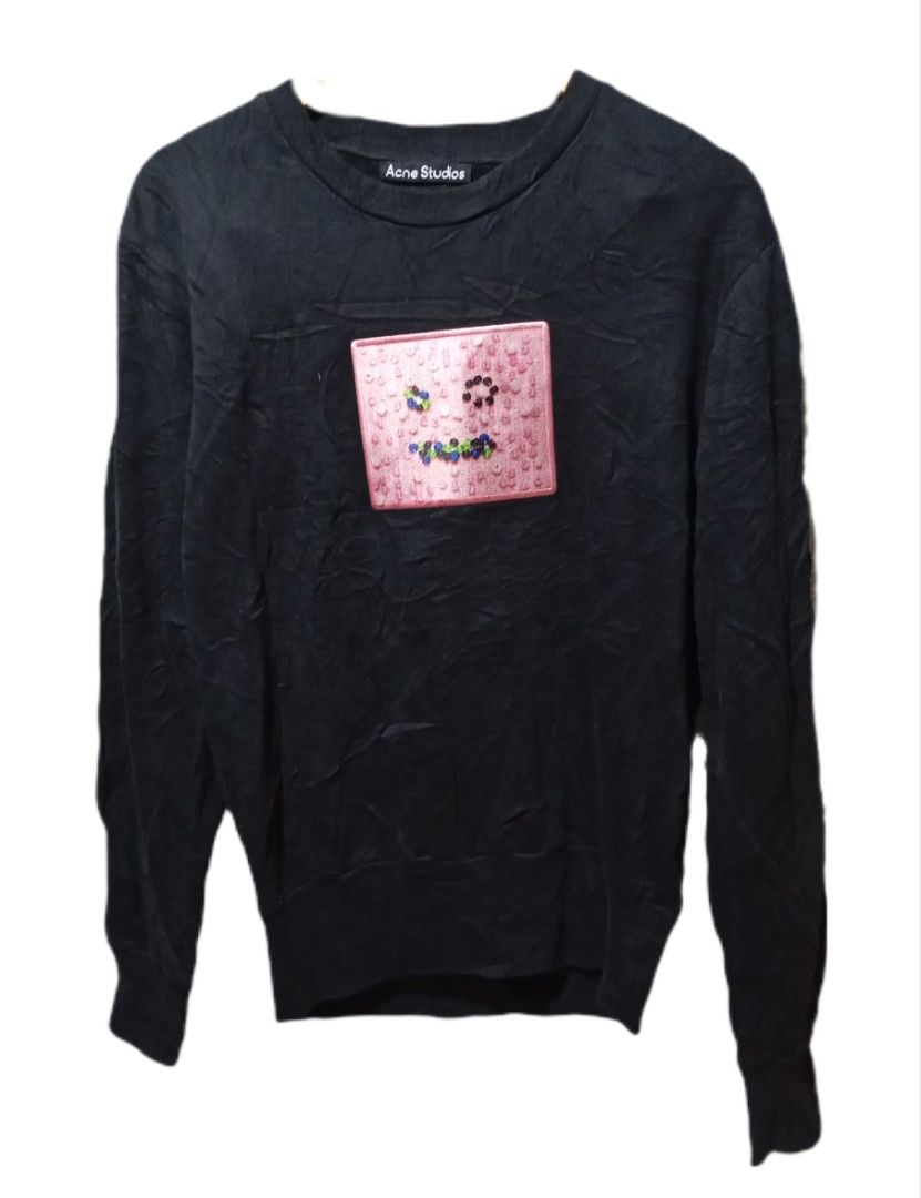 ACNE STUDIOS|Women's Black Beaded Face Pullover Sweatshirt 100% Cotton (Category: Luxury Apparel) located in Rizal. Submitted by kakaibafinds (Listing ID 1404303645, Image 3). Description: SIZE:XXS on tags BUST:40 inches circumference SHOULDERS:18 inches SLEEVES:26 inches, AH:7" diam LENGTH:26 inches FABRIC COMPO: 100% Cotton Measurements are based on tape measure not the tag. FREE Shipping (Full Original Price only 580 & above) Shipping fee to b