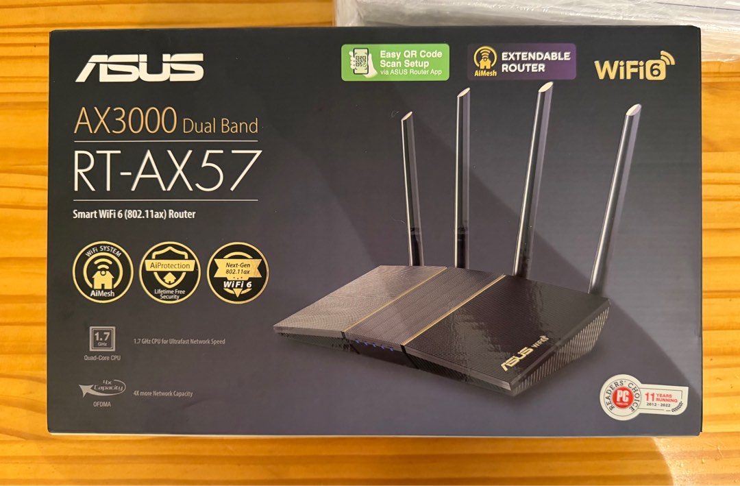 ASUS RT-AX57 AX3000 Dual Band WiFi 6 Router, Computers & Tech, Parts ...