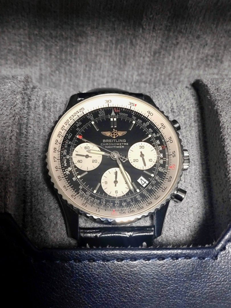 Breitling Navitimer 41mm A232212 (Category: Luxury Watches) located in Manila. Submitted by mark.mark88 (Listing ID 1404243004, Image 2). Description: Breitling Navitimer 41mm A232212 Perfect for small wrist. Year: 2010 In pristine condition. 9/10 conservatively. Watch only. RFS: Trimming down collection..