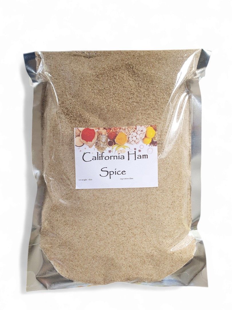 California Ham Spice (Category: Spice & Seasoning) located in Quezon City. Submitted by jollyantz.jollyantz (Listing ID 1404224110, Image 3). Description: ca ifornia ham spice powder 1 pack = 1 kilo food grade for food processing for cooking premium grade high class safe sugar, salt , and spice powder pictures not updated exp. date : August 2027.
