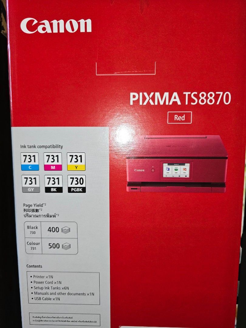 Canon PIXMA TS8870 Red Printer - Brand New, Computers & Tech, Printers ...