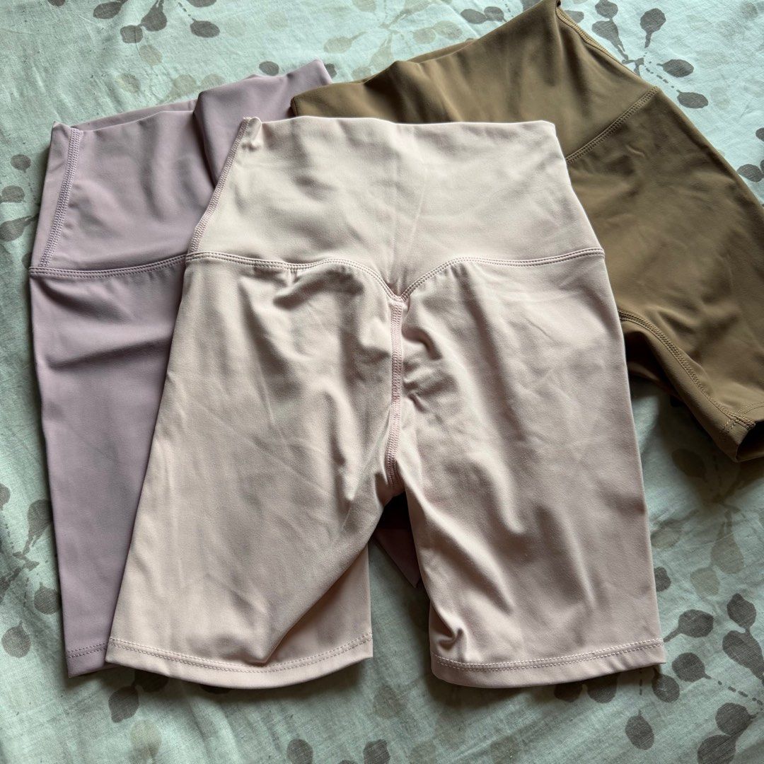 Cycling shorts (Category: Activewear) located in Quezon City. Submitted by nyeli (Listing ID 1404261309, Image 3). Description: Brand new, buttery, and high quality! Perfect for gym, yoga, pilates, etc. Fits xs to s Colors: Pink Purple Cocoa Get all for 850 php ‼️ Rfs: ordered the wrong size.