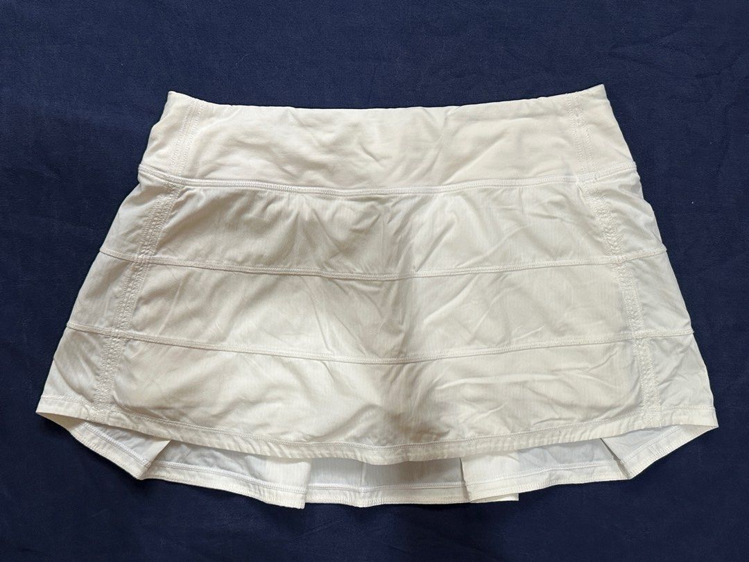 DOT 6 • lululemon pace rival skirt (white) (Category: Activewear) located in Angeles City. Submitted by shopsecondset (Listing ID 1404233994, Image 3). Description: 📌Please read my bio before ordering 💰MOP: GCash only 🚚MOD: J&T only ❕Due to limited replies allowed on the app we will not reply to lowballers 🧘🏻‍♀️More items on @secondset Width: 14.5” Length: 12” In good used condition Missing dot size but wash tags are intact Guaranteed authen