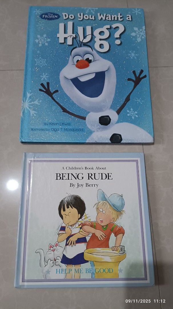 Frozen & Being Rude Children's Books (Category: Children's Books) located in Iba. Submitted by LovedByMum (Listing ID 1404298525, Image 1). Description: HB Excellent condition condition complete pages. no tear or torn. shipping via J&T gcash plus sf.
