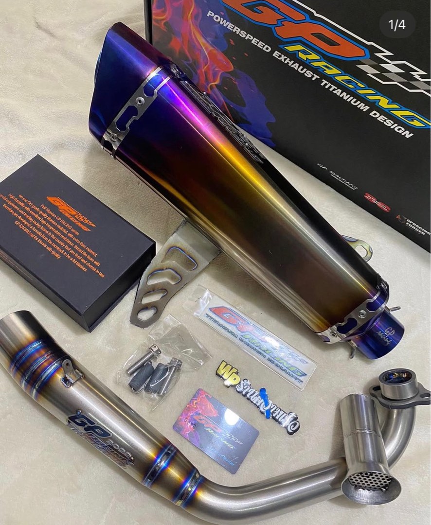 Gp Racing Xmax GP Racing FULL Titanium Exhaust system XMAX v1/v2/v3, Motorcycles ...