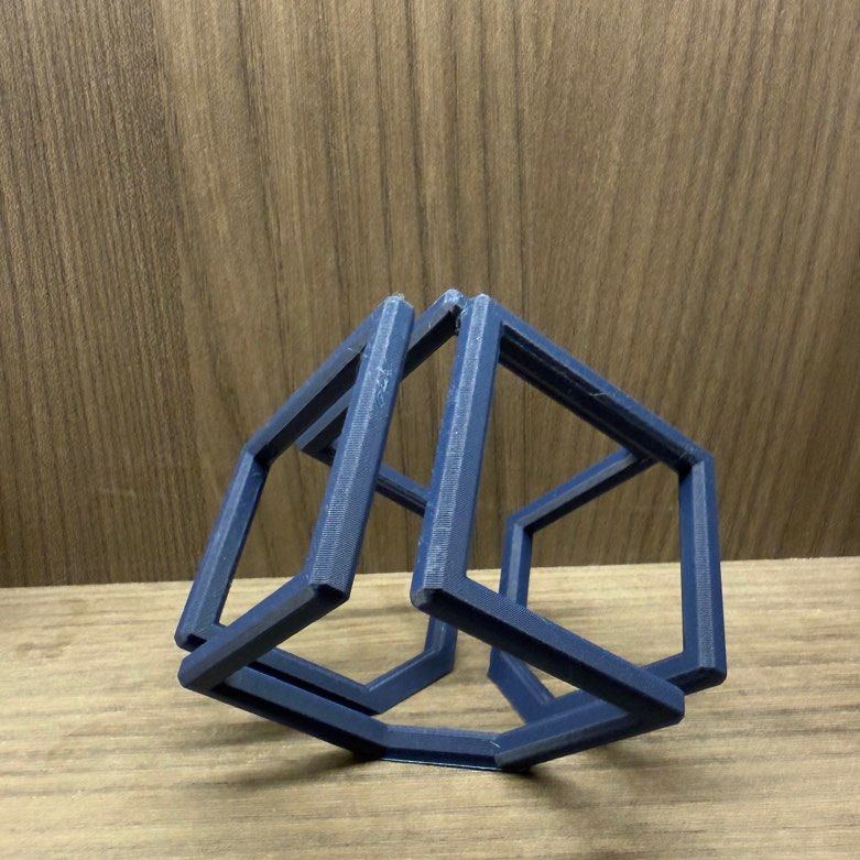 Infinity Cube (Category: Interactive Toys) located in Singapore. Submitted by teranova_sg (Listing ID 1404337319, Image 2). Description: Infinity Cube 3D printed in Dark Blue Matte Colour. Surface in matte finish. Approximate Size: 7cm x 7cm x 7cm A good conversation starter. Made to order request available for alternative colours..
