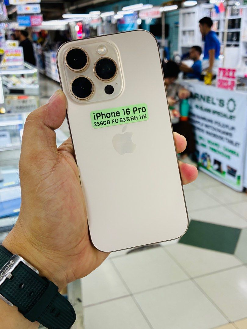 iPhone 16 Pro 256GB 93%Bh Openline Dualsim 99%smooth No issues (Category: iPhone 16 Series) located in San Juan City. Submitted by saabangadgetshop (Listing ID 1404272877, Image 2). Description: Onhand | Pre-owned iPhone 16 Pro 256GB OPENLINE DUALSIM HK VARIANT Battery Health 93% NO HIDDEN ISSUES NO HISTORY OF REPAIR 99%Smooth TEST TO SAWA RESET ALL YOU WANT TEST ALL YOU WANT NOT REFURBISHED AUTHENTIC PHONE ALL WORKING (FREE 3UTOOLS) iPhones iPad