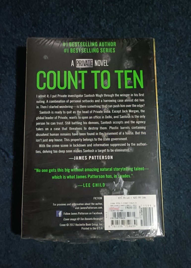 James Patterson & Ashwin Sanghi Count to Ten (Category: Storybooks) located in Manila. Submitted by gettosave (Listing ID 1404331282, Image 2). Description: .