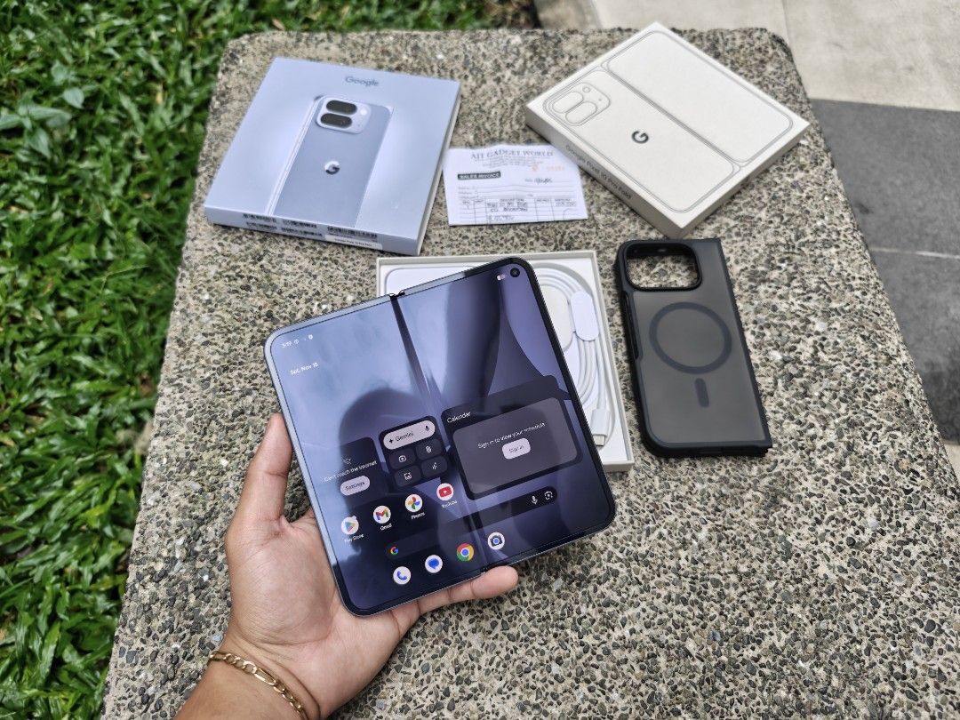PIXEL 10 PRO FOLD 512GB (Category: Google Pixel) located in San Juan City. Submitted by hakobzone (Listing ID 1404253876, Image 2). Description: FOR SALE: Google Pixel 10 Pro fold 512GB PRICE: 91.5K CONDITION: excellent condition! No issue. Smooth Openline any sim(with sim slot) INCLUSIONS: unit, box, cord manuals, case, and receipt(from ajt) Warranty: no after sales warranty, but you can test it upon meet up. RFS: buy and sell Meet ups: Open for