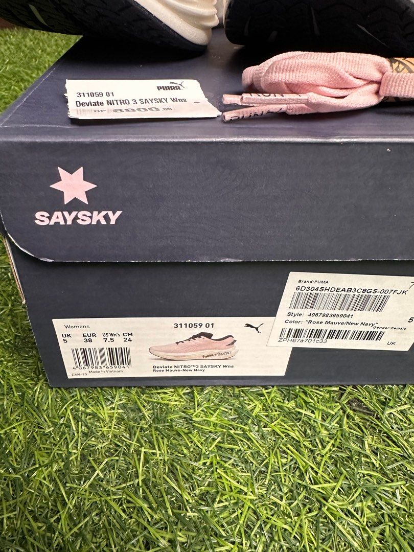 Puma Deviate Nitro 3 (PUMA x SAYSKY collab) (Category: Sneakers) located in Quezon City. Submitted by essief (Listing ID 1404235973, Image 3). Description: ▪️ Size 24cm / US 7.5 / UK 5 / EUR 38 ▪️ Hyrox shoes ▪️ Bought brand-new from Puma store for P8,800 ▪️ Never worn ▪️ Comes complete with box, paper bag and extra shoelace ▪️ These tend to run small (for reference im a size 7 but with wide feet but this one fits perfectly) ✔️ RFS: extra pair #h