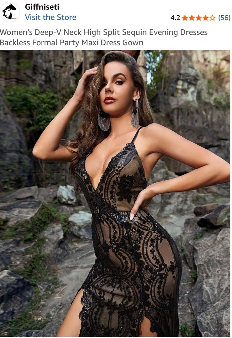 Sequin Evening Dress - Black (padded) (Category: Evening dresses & gowns) located in Pasig City. Submitted by tee_method (Listing ID 1404210276, Image 2). Description: Long gown perfect for this coming holidays. Used once only, last year YE party. .