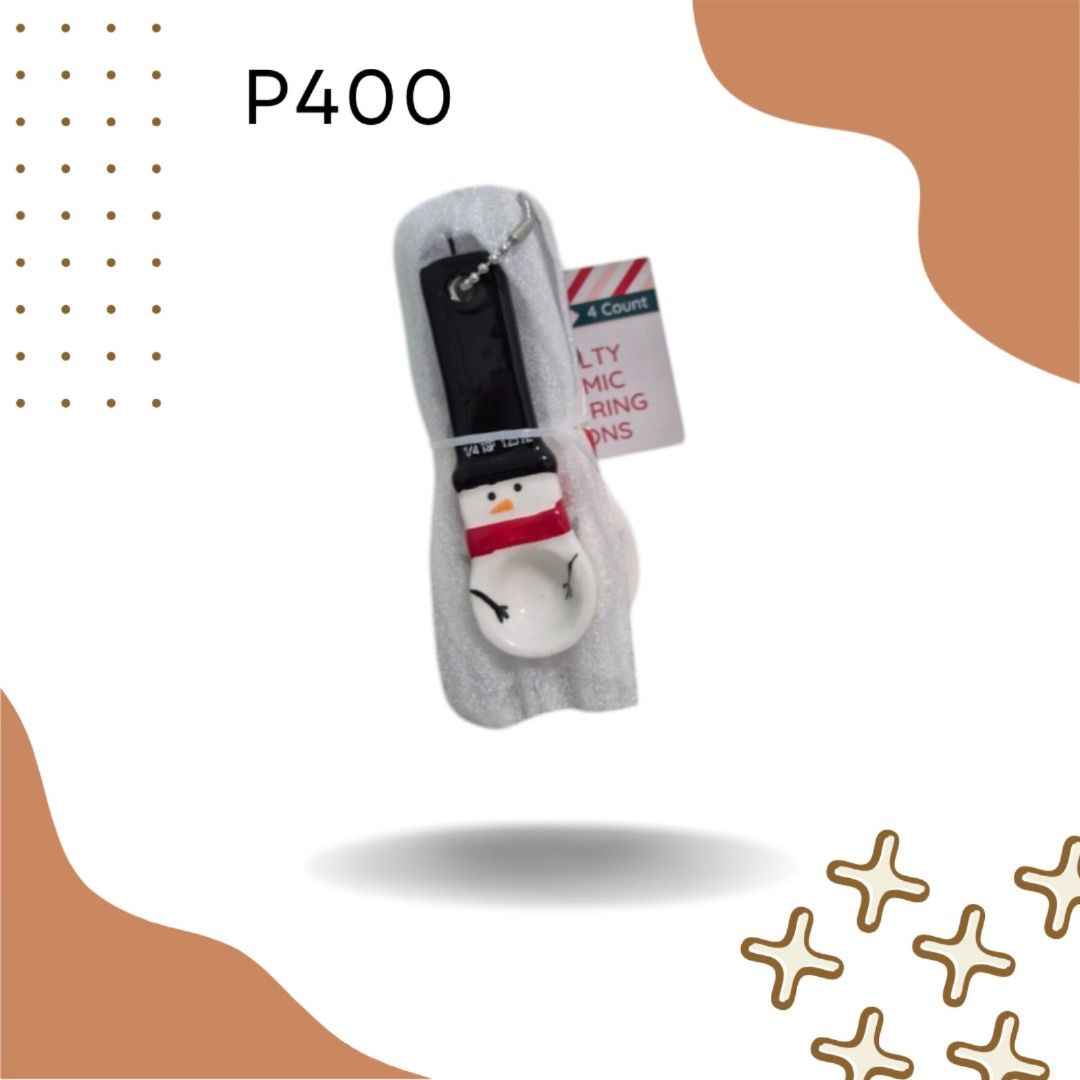 Snowman Measuring Spoons Ceramic (Category: Bakeware) located in Quezon City. Submitted by shopus2mnl (Listing ID 1404278666, Image 1). Description: .
