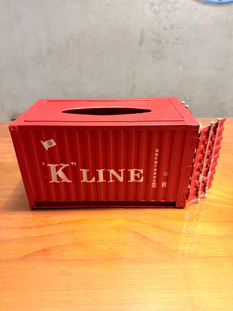 Unique Red K Line Container Tissue Box / Holder - industrial style ...