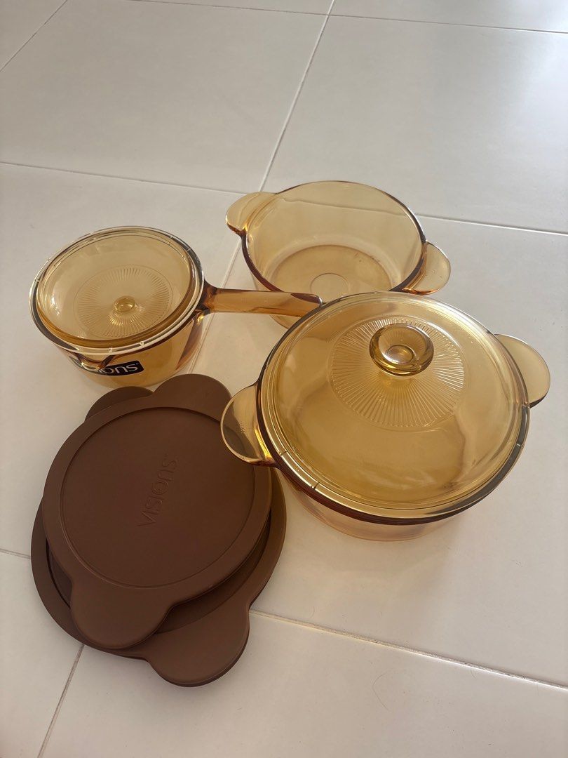 Visions Cookware Set Visions Amber Cookware Set, Furniture & Home Living, Kitchenware ...