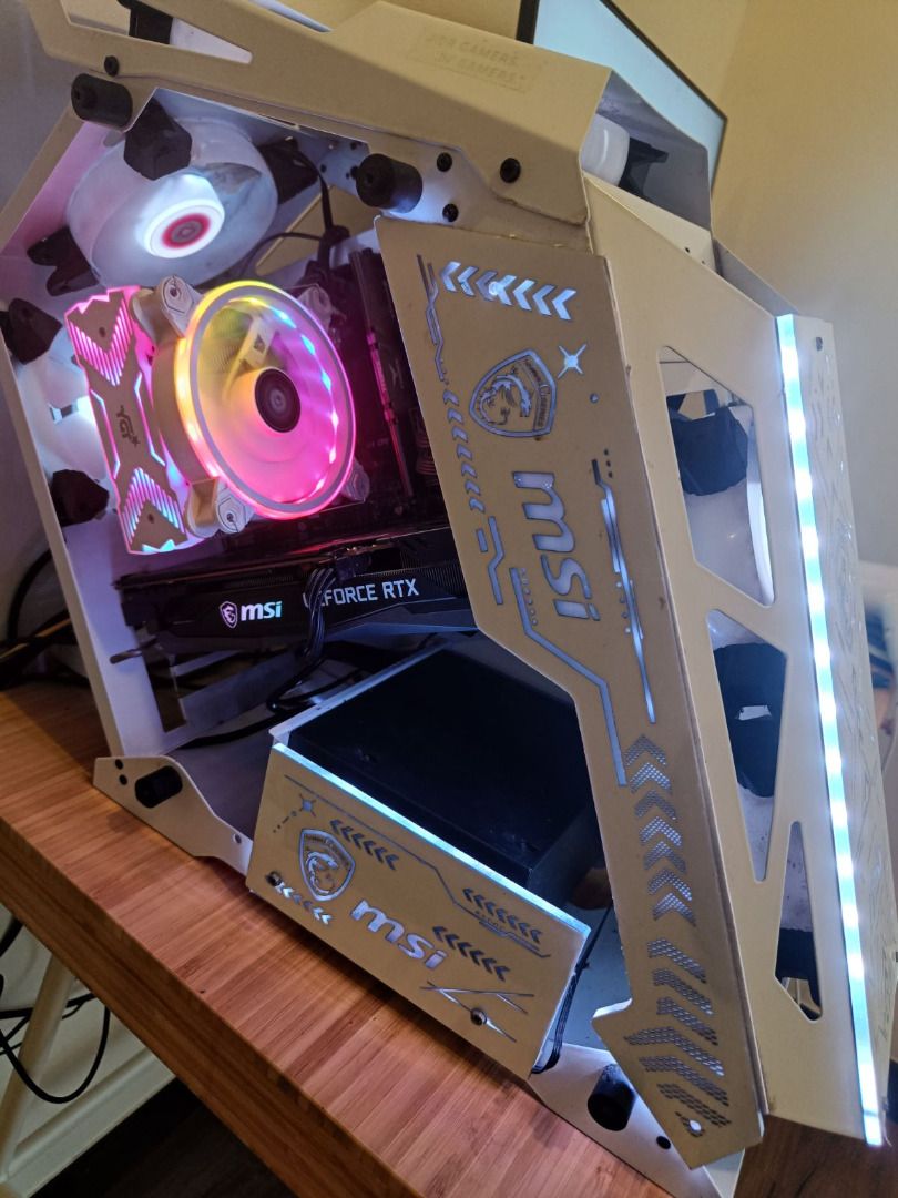 2 UNIT OF GAMING PC ☺️ (SYSTEM UNIT ONLY) (Category: Desktops) located in Caloocan City. Submitted by royalstone-0ef8 (Listing ID 1404564467, Image 2). Description: 🕹️WELL MAINTAINED 🕹️GOOD CONDITION 🕹️FIRST OWNER HERE UNIT #1 CYBORG WHITE 📍CPU-AMD Ryzen 5 PRO 4650G with Radeon Graphics(3.70GHz) 📍MOBO: Biostar A320MH version 6.7 Installed 📍RAM: 1 16gb T-Force VulcanZ 2400MT/s DDR4 📍Storage SSD: Samsung 870 EVO 1TB SATA 2.5" internal SSD 📍