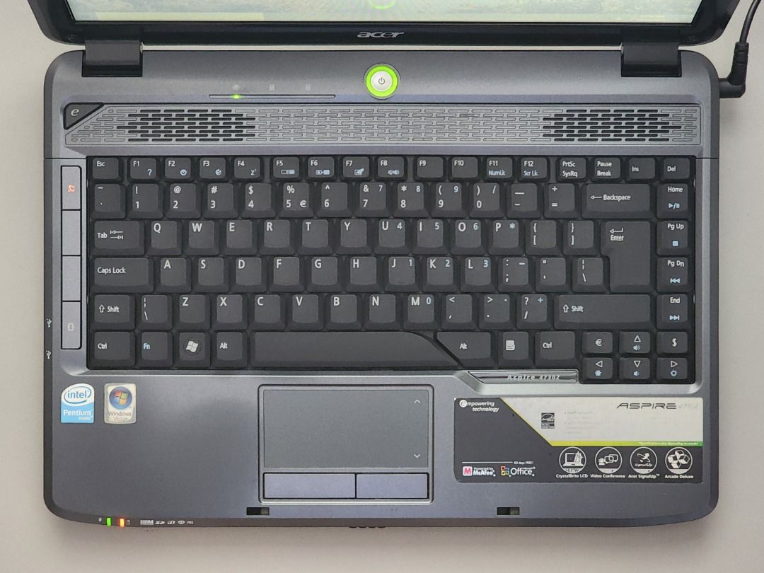 Acer Aspire 4730Z Laptop (Category: Laptops & Notebooks) located in Quezon City. Submitted by rtrdblk (Listing ID 1404518458, Image 3). Description: For sale: lightly used Acer Aspire 4730Z laptop. Intel Pentium T4200, 4GB RAM, 120GB SSD. Windows 10 Enterprise LTSC with digital license and MS Office Pro 2021. Very presentable with only a few hairline scratches on the top lid. Newly replaced battery, lasts for around 2 hours. Includes power adapte