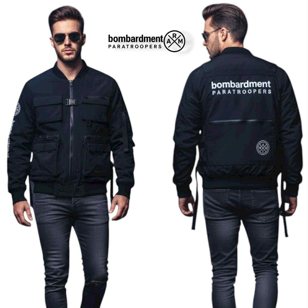 AIR BORNE Bombardment Bomber Jacket Tactical "Goshima"(authentic) (Category: Activewear) located in Cebu City. Submitted by westleygics18 (Listing ID 1404552473, Image 1). Description: AIR BORNE Bombardment Bomber Jacket Tactical "Goshima"(authentic) As New Condition Size XL Width 23 inches Height 27 inches Actual Pictures Posted Dm.