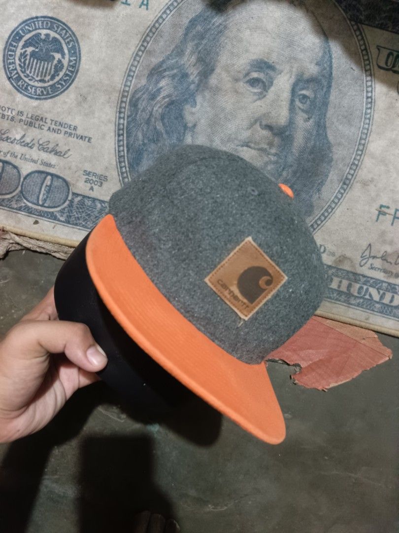 CARHARTT X STARTER CAP (Category: Caps & Hats) located in General Santos City (Dadiangas). Submitted by princethriftz101 (Listing ID 1404517911, Image 1). Description: •Color rate 9/10 •Excellent Condition •Issue: minimal crack sa leather patch Unli vouch unli vc with item Pwede add sa FB for vouch para panatag Payment first Jnt or Cod LBC LOCATION: General Santos City, Mindanao, 9500.