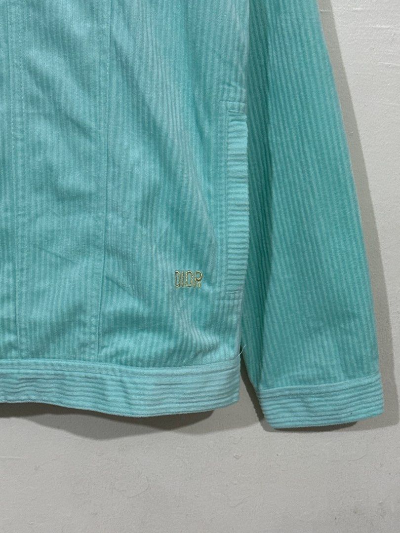 Christian Dior - Corduroy - Wrangler Jacket (Category: Coats, Jackets and Outerwear) located in Manila. Submitted by sophisticatedgoons (Listing ID 1404548007, Image 3). Description: Christian Dior Wrangler Corduroy Jacket Color: Teal Green Size: 160 fits to Small - Medium women's Dimes: 19 x 23 Very good condition No issue.