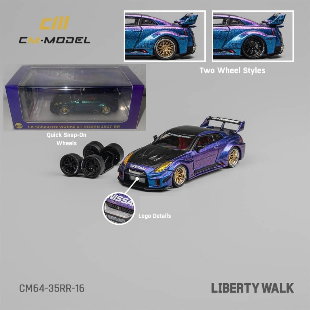 CM Model 1/64 Scale LBWK GT-R R35 Super Silhouette 35GT-RR 3.0 Magic ...