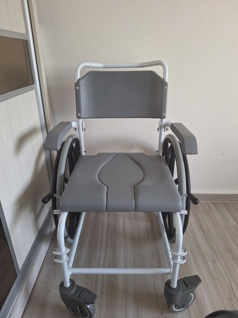 Comode - Grey (Category: Wheelchairs) located in Singapore. Submitted by labulabi_mart (Listing ID 1404373786, Image 1). Description: comode only for bto unit toilet...new item set.. free delivery.