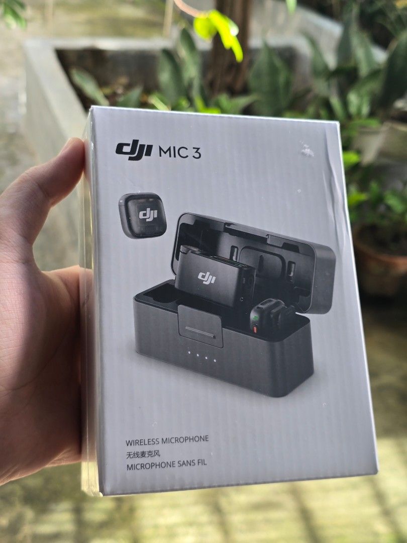 DJI Mic 3 Wireless Microphone (Category: Microphones) located in Manila. Submitted by aldrin_jeth (Listing ID 1404434102, Image 1). Description: DJI Mic 3 wireless mic 2 Tx and 1 RX with Charging case Malolos Bulacan location Also available for delivery via LBC and Grab Express .
