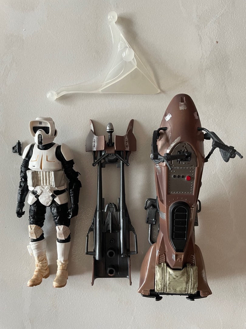 Hasbro Star Wars The Black Series Speeder Bike and Biker Scout, Hobbies ...