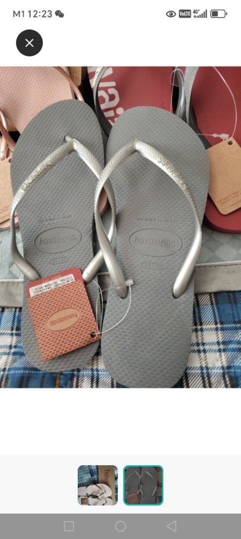 Havaianas Flip-Flops - New with Tags (Category: Flipflops and Slides) located in Singapore. Submitted by yangtianjiao82 (Listing ID 1404371531, Image 1). Description: - Brand new Havaianas flip-flops - Available in grey and pink - Comfortable and durable - Perfect for beach or casual wear - Classic summer essential.