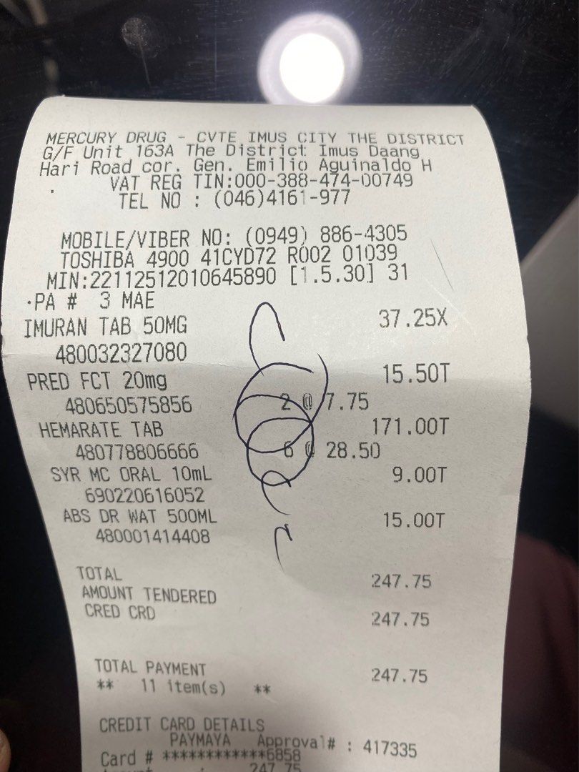 Hemarate Iron + Multivitamins 6pcs (Category: Health Food, Drinks & Tonics) located in Bacoor. Submitted by shop.closetcleanup (Listing ID 1404488881, Image 3). Description: Bought the wrong meds From Mercury drug ₱171, selling it for ₱150.