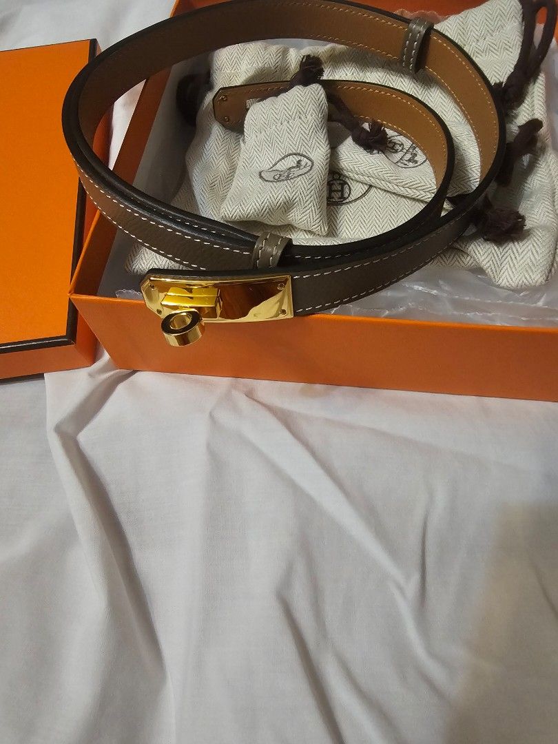 Hermes Kelly Belt (Category: Luxury Accessories) located in Makati City. Submitted by mabelle123 (Listing ID 1404483673, Image 2). Description: Guaranteed Original Etoupe GHW in great condition.