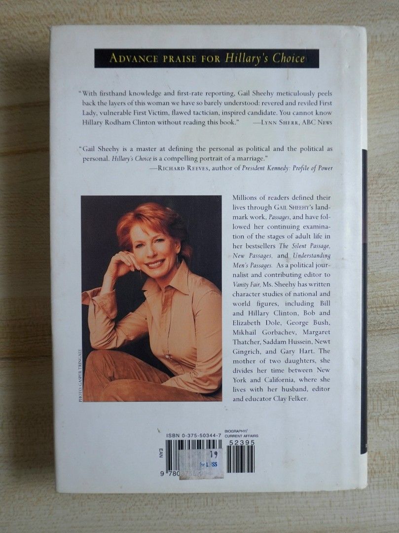 Hillary's Choice by Gail Sheehy (Category: Storybooks) located in Bacoor. Submitted by sofymc (Listing ID 1404509102, Image 2). Description: 📖 Format: Hardbound ✨ In very good condition.
