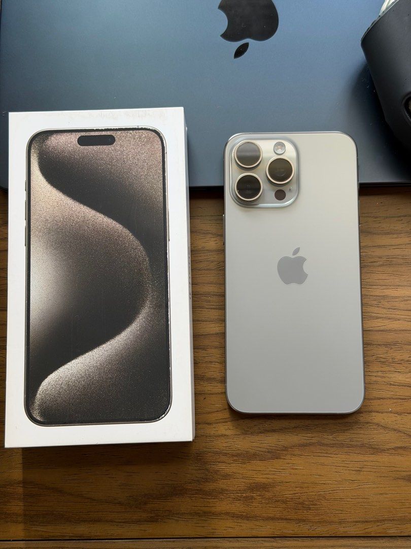 iPhone 15 Pro Max Natural Titanium (Category: iPhone 15 Series) located in Manila. Submitted by nix1203 (Listing ID 1404484760, Image 1). Description: For sale iPhone 15 Pro Max 512GB Natural Titanium Still in good conditition Complete with box 86% Battery Health First owned | Powermac P49,000 only (free 2 cases from casetify) Meycauayan/QC/Sta Rosa/Lalamove.
