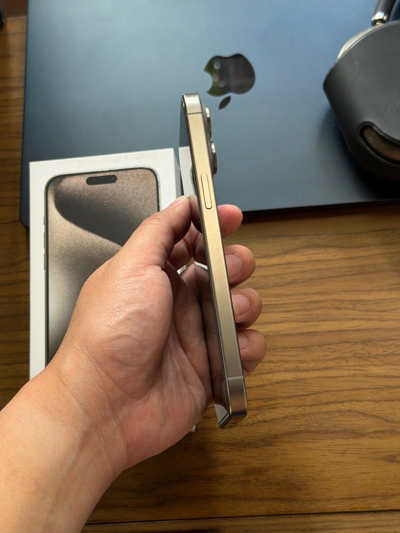 iPhone 15 Pro Max Natural Titanium (Category: iPhone 15 Series) located in Manila. Submitted by nix1203 (Listing ID 1404484760, Image 3). Description: For sale iPhone 15 Pro Max 512GB Natural Titanium Still in good conditition Complete with box 86% Battery Health First owned | Powermac P49,000 only (free 2 cases from casetify) Meycauayan/QC/Sta Rosa/Lalamove.