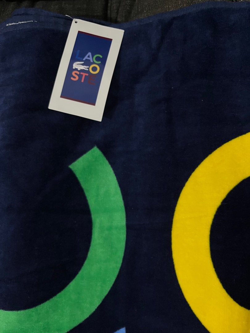 Lacoste Beach Towel (Category: Bedding & Towels) located in Pasig City. Submitted by pixiedust78 (Listing ID 1404430596, Image 2). Description: Lacoste Beach Towel 36x72 USA bought.