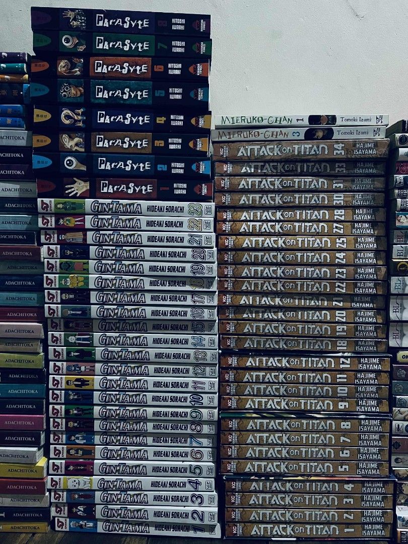 Manga sets (Category: Comics & Manga) located in Mexico. Submitted by kdjyjh4951 (Listing ID 1404372334, Image 1). Description: Selling and looking for some mangas to complete my sets. Pwede din trade but only looking for English BL Mangas or Danmei novels (pass sa seven seas) Attack On Titan (26 Volumes): ₱6,000 SOLD Parasyte (Volumes 1-8): ₱3,500 Assorted JP Volumes (Psycho-pass, Tokyo Ghoul, Prince of Tennis, and Haikyuu): ₱500 Assorted BL JP 