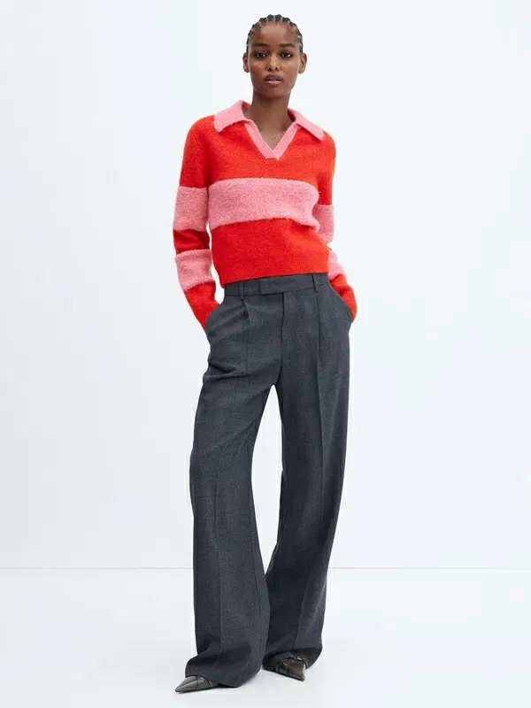Mango Granadin Striped Polo Neck Jumper (Category: Longsleeves) located in Quezon City. Submitted by oli_g (Listing ID 1404380280, Image 1). Description: • perfect for layering or wearing alone • adds a pop of color to your outfit .