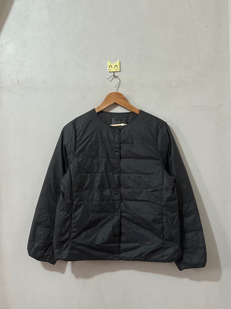 MUJI Seamless Light Down Puffer Jacket Women Large (Category: Coats, Jackets and Outerwear) located in Balanga. Submitted by winterlab_ph (Listing ID 1404450780, Image 3). Description: Code: 0077 Width: 19.5 Length: 23.5 Sleeves: 22.5 Shoulders: 15.