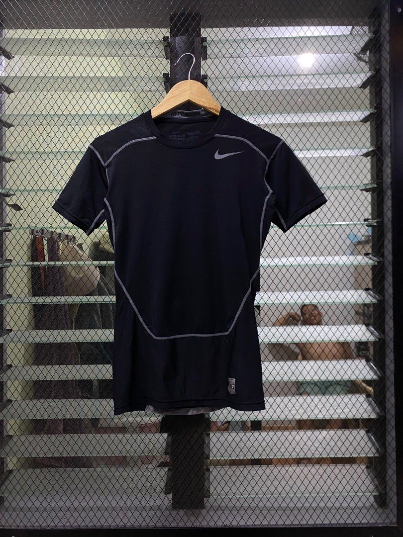 Nike Pro Combat Hypercool Shirt (Category: Activewear) located in Carmen. Submitted by bossbossingthriftshop (Listing ID 1404489027, Image 1). Description: Nike Compression Shirt -GOOD CONDITION -AS NEW -8.5/10 COLOR RATE L - 26 W - 16 MINE ₱249 FREE SHIP.