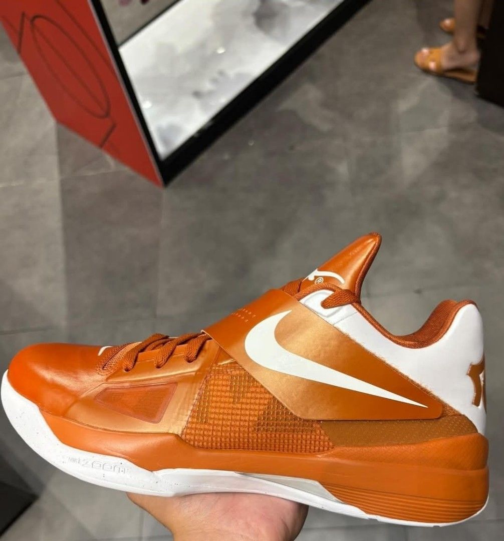 Nike Zoom KD 4 "Texas Longhorns" (Category: Sneakers) located in Manila. Submitted by keepgrind2023 (Listing ID 1404510140, Image 2). Description: Nike Zoom KD 4 "Texas Longhorns" any size available.
